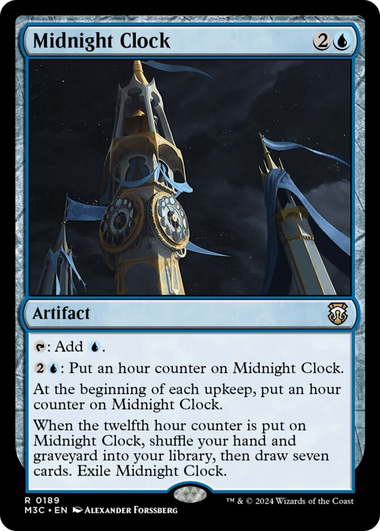 Midnight Clock (Ripple Foil) [Modern Horizons 3 Commander] | Shuffle n Cut Hobbies & Games