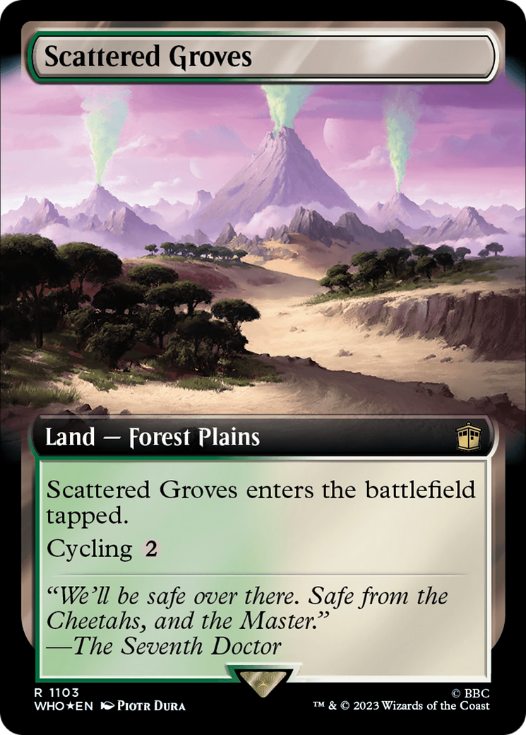 Scattered Groves (Extended Art) (Surge Foil) [Doctor Who] | Shuffle n Cut Hobbies & Games