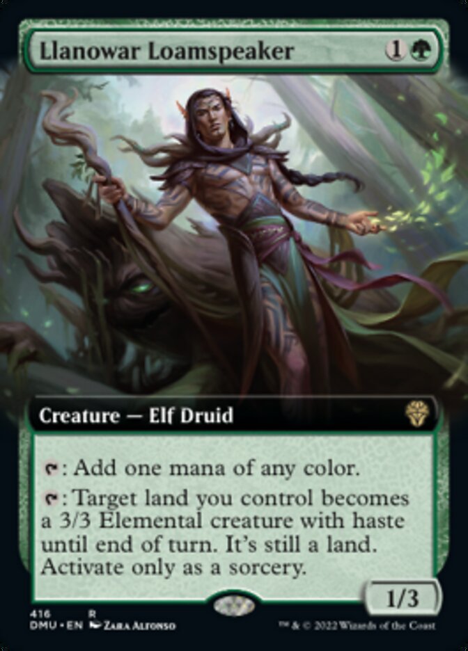 Llanowar Loamspeaker (Extended Art) [Dominaria United] | Shuffle n Cut Hobbies & Games