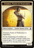Temmet, Vizier of Naktamun // Zombie Double-Sided Token (AKH-12 // 20) [Amonkhet]