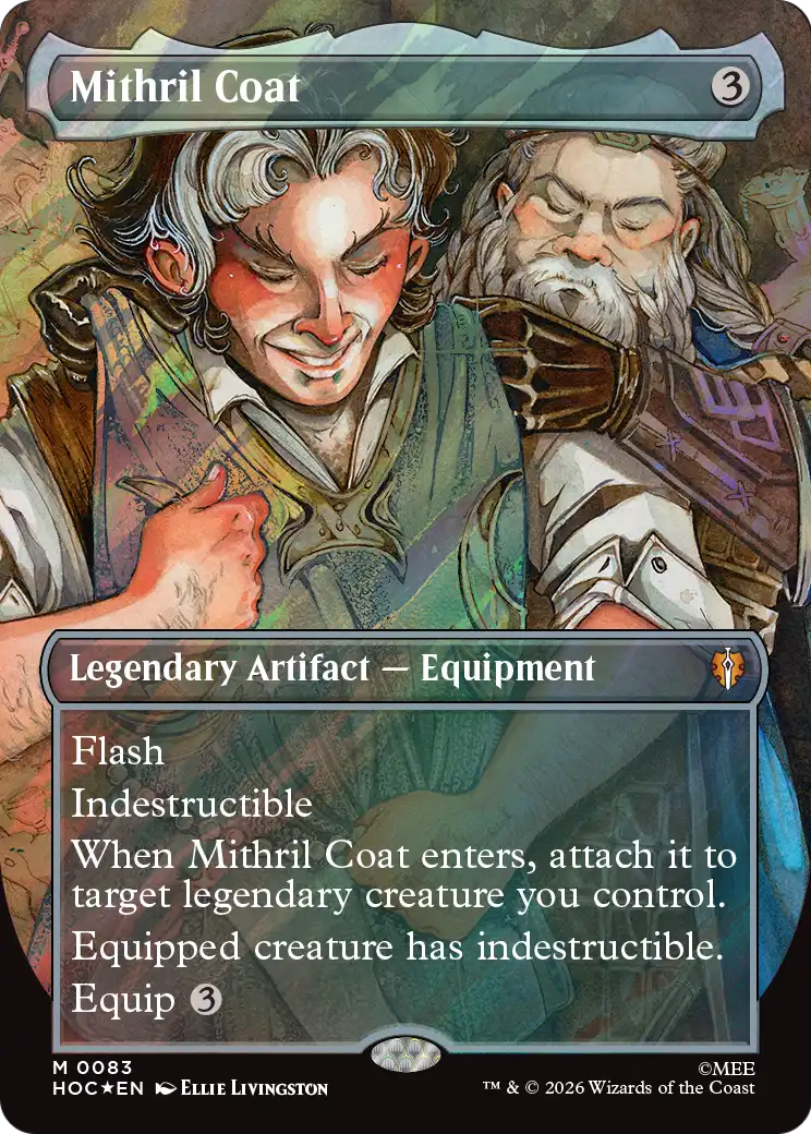 Mithril Coat (Borderless) (Surge Foil) [The Hobbit: Eternal-Legal] | Shuffle n Cut Hobbies & Games