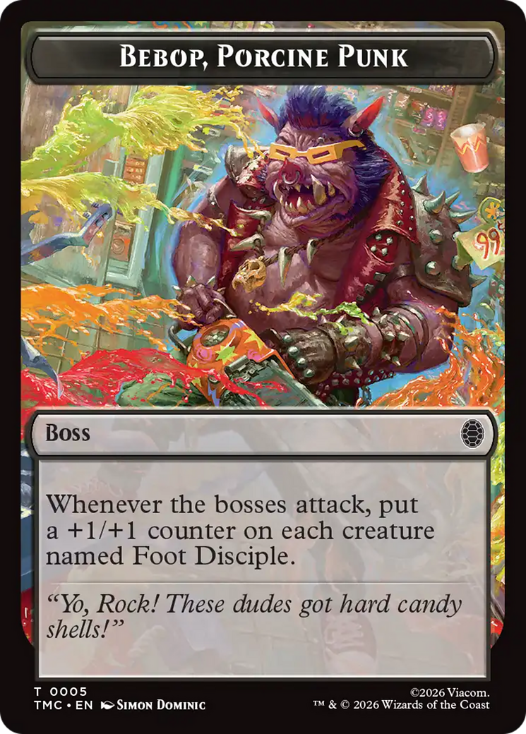 Bebop, Porcine Punk [Teenage Mutant Ninja Turtles Commander Tokens] | Shuffle n Cut Hobbies & Games