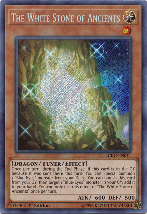 The White Stone of Ancients [LCKC-EN011] Secret Rare | Shuffle n Cut Hobbies & Games