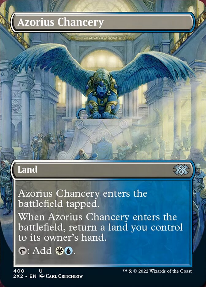 Azorius Chancery (Borderless Alternate Art) [Double Masters 2022] | Shuffle n Cut Hobbies & Games