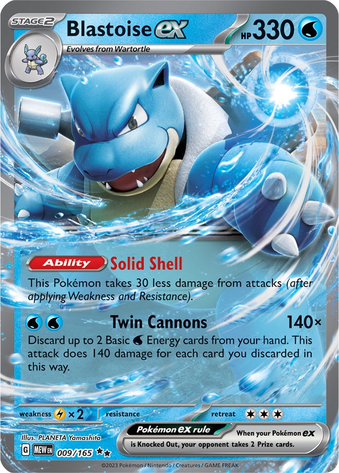 Blastoise ex (009/165) (Jumbo Card) [Scarlet & Violet 151] | Shuffle n Cut Hobbies & Games