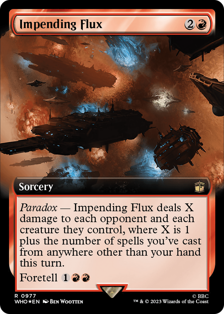 Impending Flux (Extended Art) (Surge Foil) [Doctor Who] | Shuffle n Cut Hobbies & Games
