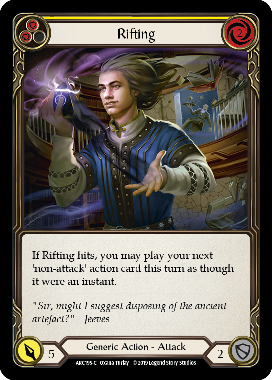 Rifting (Yellow) [ARC195-C] (Arcane Rising)  1st Edition Rainbow Foil | Shuffle n Cut Hobbies & Games