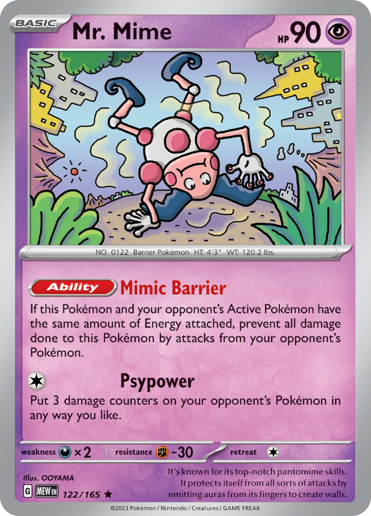 Mr. Mime (122/165) [Scarlet & Violet 151] | Shuffle n Cut Hobbies & Games