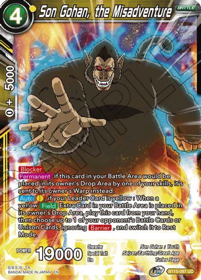 Son Gohan, the Misadventure (BT15-097) [Saiyan Showdown] | Shuffle n Cut Hobbies & Games