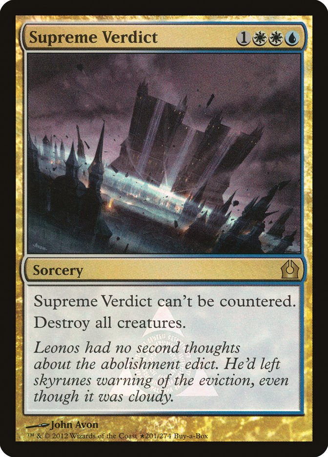 Supreme Verdict (Buy-A-Box) [Return to Ravnica Promos] | Shuffle n Cut Hobbies & Games