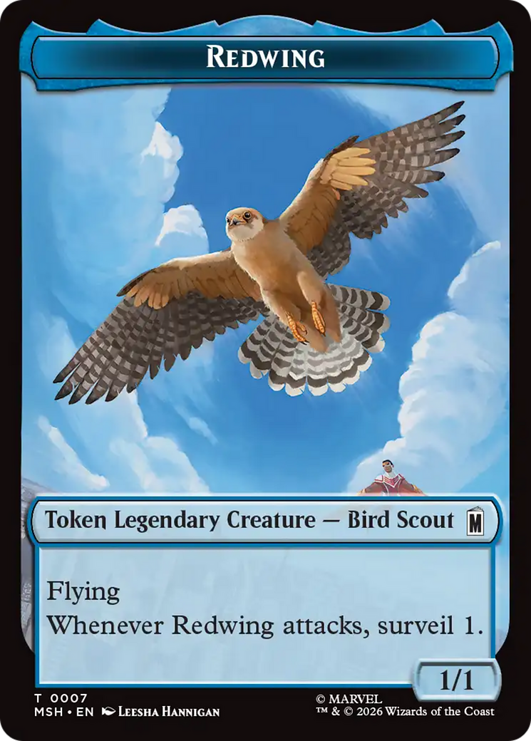 Redwing // Zabu Double-Sided Token [Marvel Super Heroes Tokens] | Shuffle n Cut Hobbies & Games