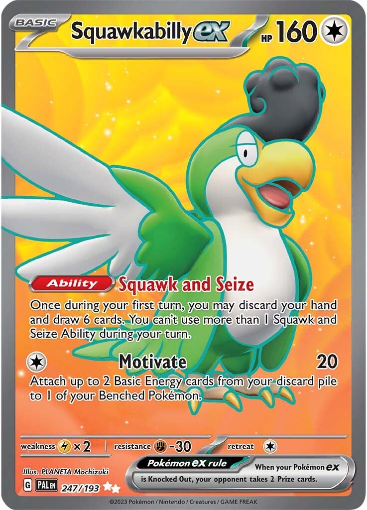 Squawkabilly ex (247/193) [Scarlet & Violet: Paldea Evolved] | Shuffle n Cut Hobbies & Games