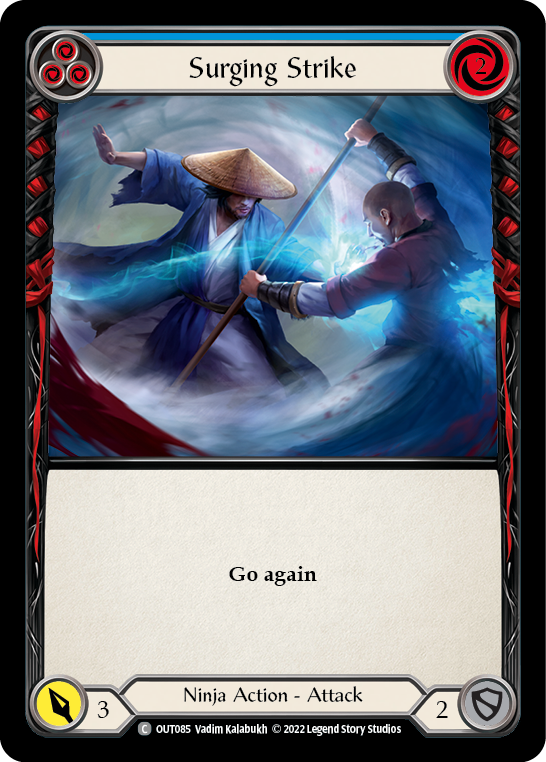 Surging Strike (Blue) [OUT085] (Outsiders) | Shuffle n Cut Hobbies & Games