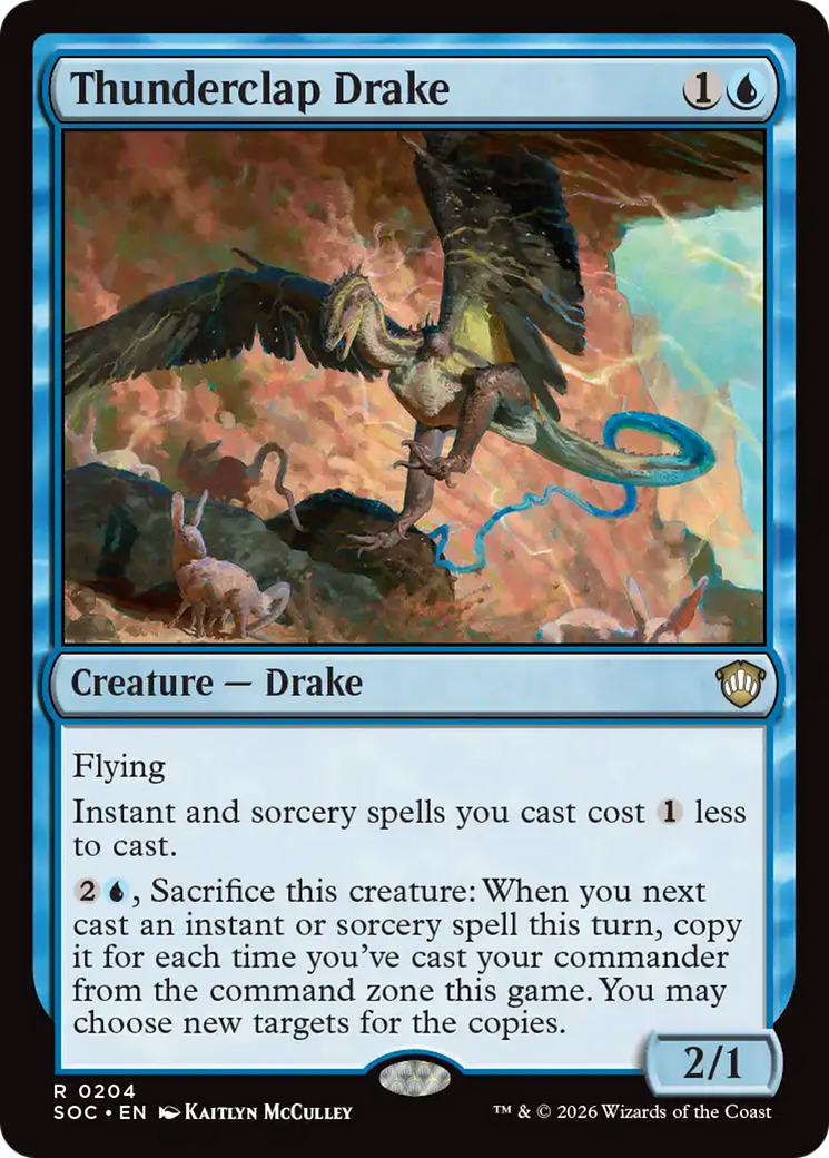 Thunderclap Drake [Secrets of Strixhaven Commander] | Shuffle n Cut Hobbies & Games