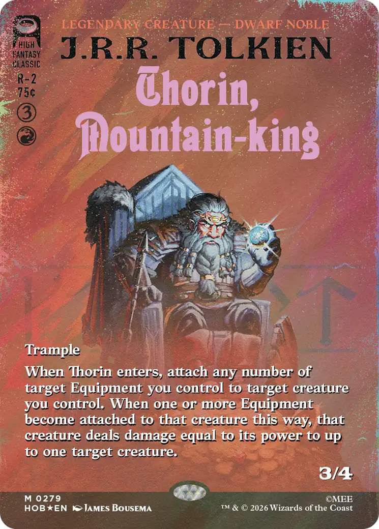 Thorin, Mountain-king (Borderless) (Surge Foil) [The Hobbit] | Shuffle n Cut Hobbies & Games