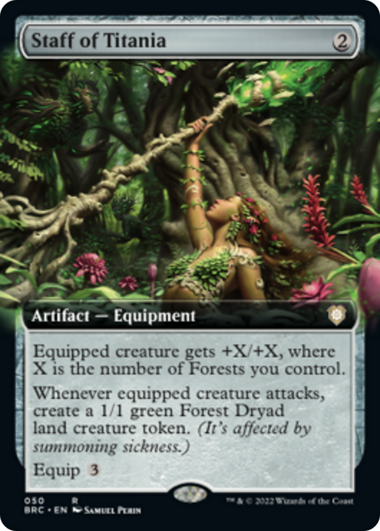 Staff of Titania (Extended Art) [The Brothers' War Commander] | Shuffle n Cut Hobbies & Games