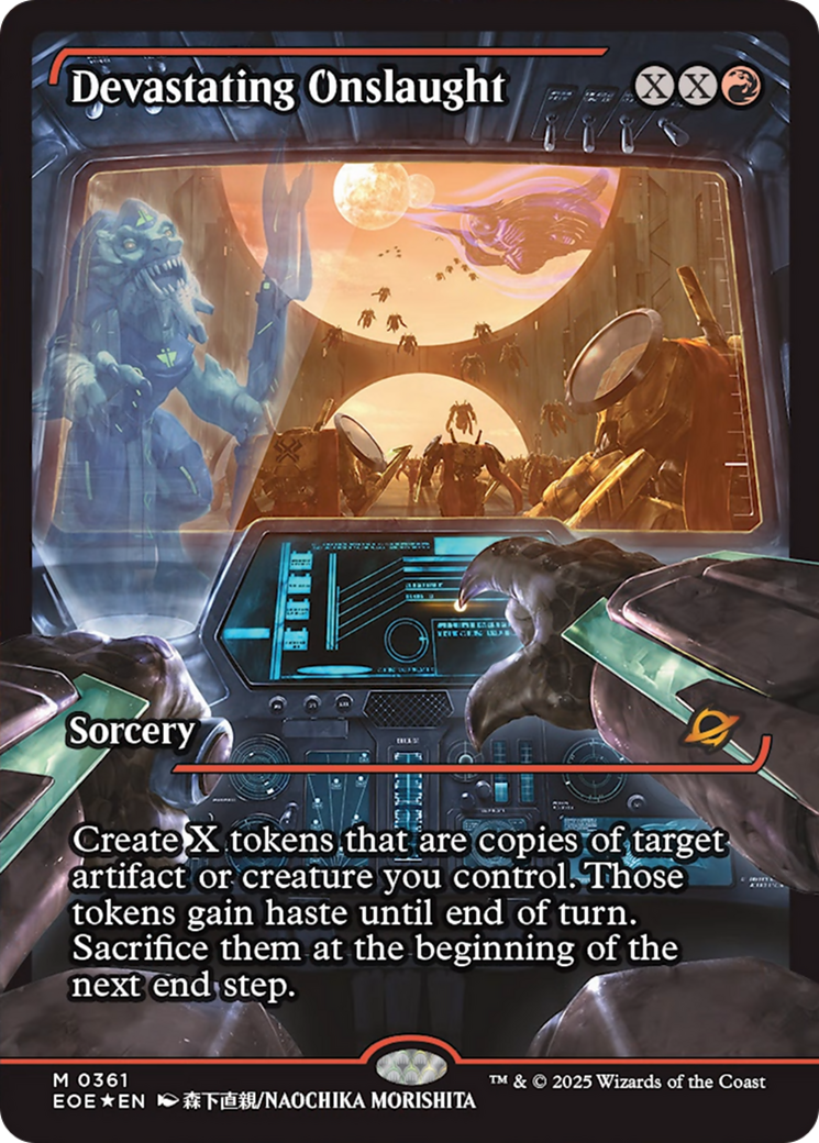 Devastating Onslaught (0361) (Showcase) [Edge of Eternities] | Shuffle n Cut Hobbies & Games