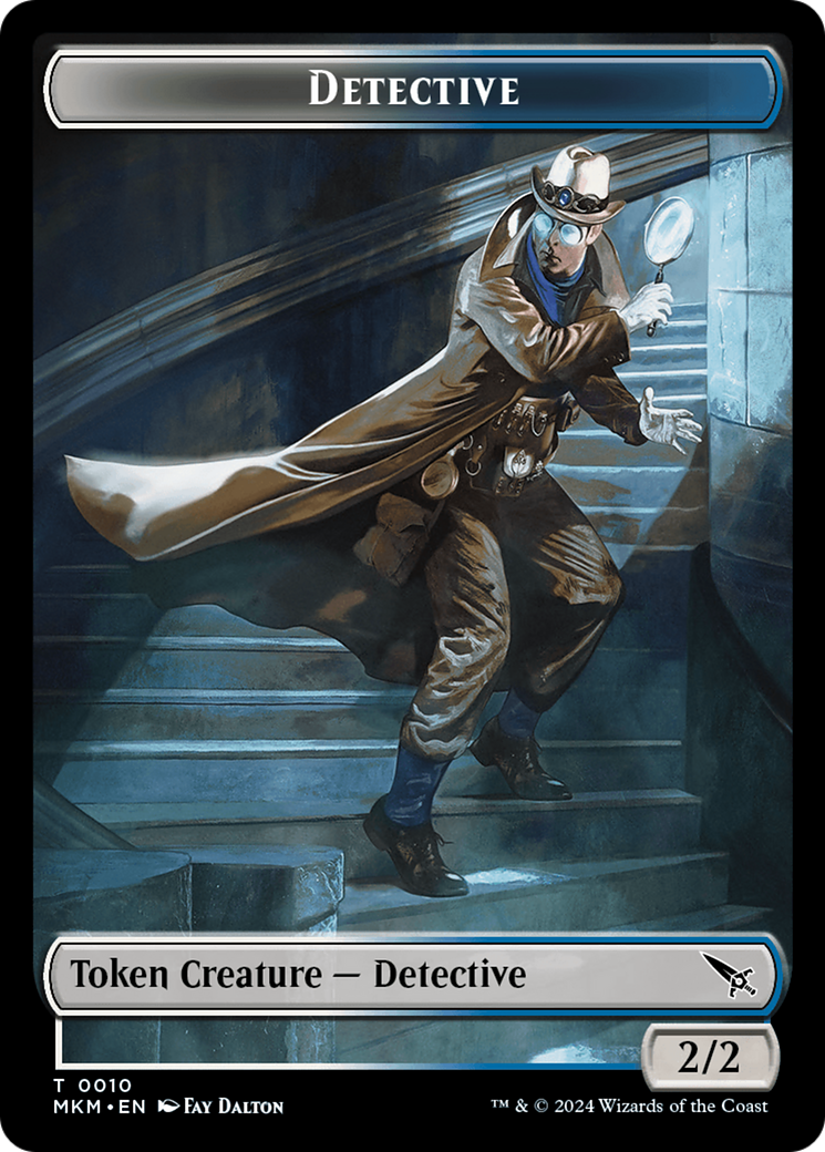 Detective // Dog Double-Sided Token [Murders at Karlov Manor Tokens] | Shuffle n Cut Hobbies & Games