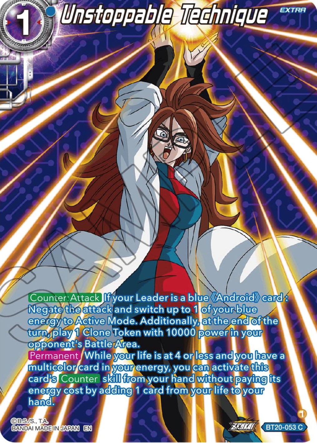 Unstoppable Technique (Silver Foil) (BT20-053) [Power Absorbed] | Shuffle n Cut Hobbies & Games