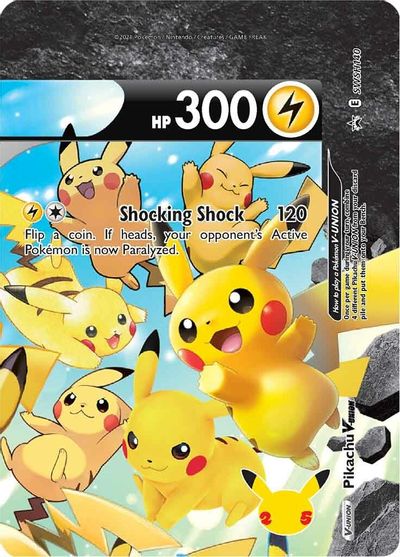 Pikachu V-UNION (SWSH140) (Celebrations) [Sword & Shield: Black Star Promos] | Shuffle n Cut Hobbies & Games