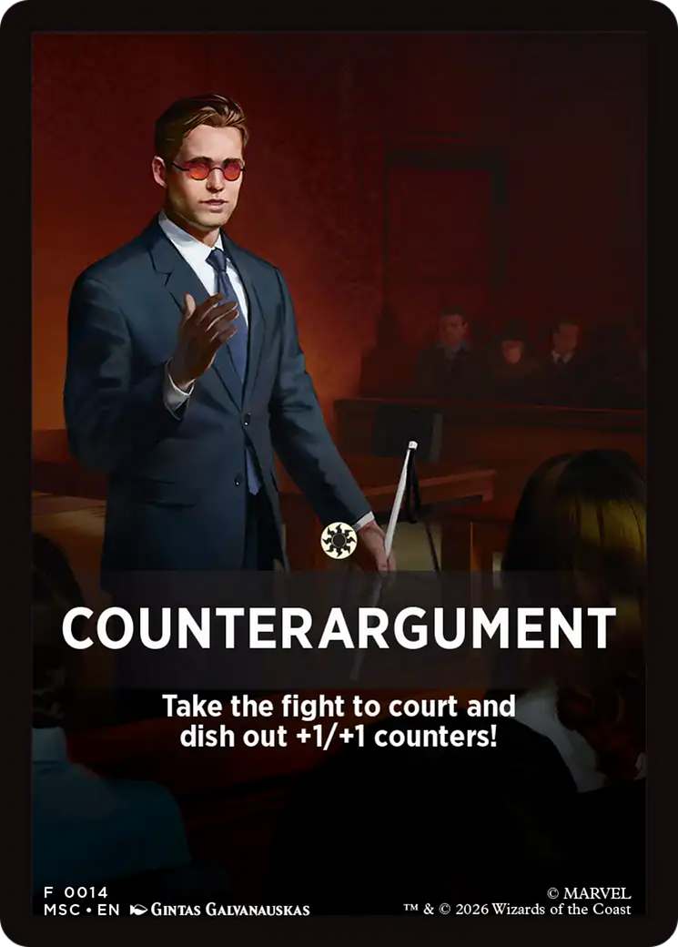 Counterargument Theme Card [Marvel Super Heroes Commander] | Shuffle n Cut Hobbies & Games