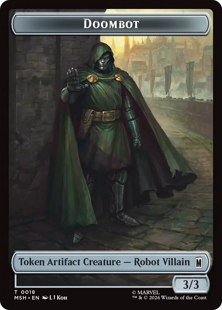 Merfolk // Doombot Double-Sided Token [Marvel Super Heroes Tokens] | Shuffle n Cut Hobbies & Games