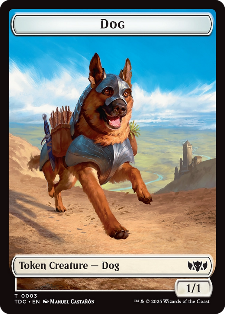 Dog // Goblin Double-Sided Token [Tarkir: Dragonstorm Commander Tokens] | Shuffle n Cut Hobbies & Games