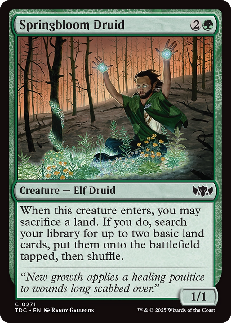 Springbloom Druid [Tarkir: Dragonstorm Commander] | Shuffle n Cut Hobbies & Games