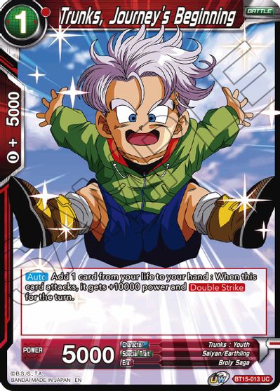 Trunks, Journey's Beginning (BT15-013) [Saiyan Showdown] | Shuffle n Cut Hobbies & Games