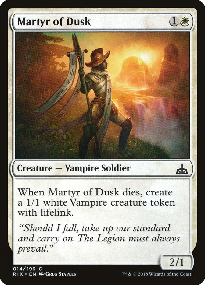 Martyr of Dusk [Rivals of Ixalan] | Shuffle n Cut Hobbies & Games