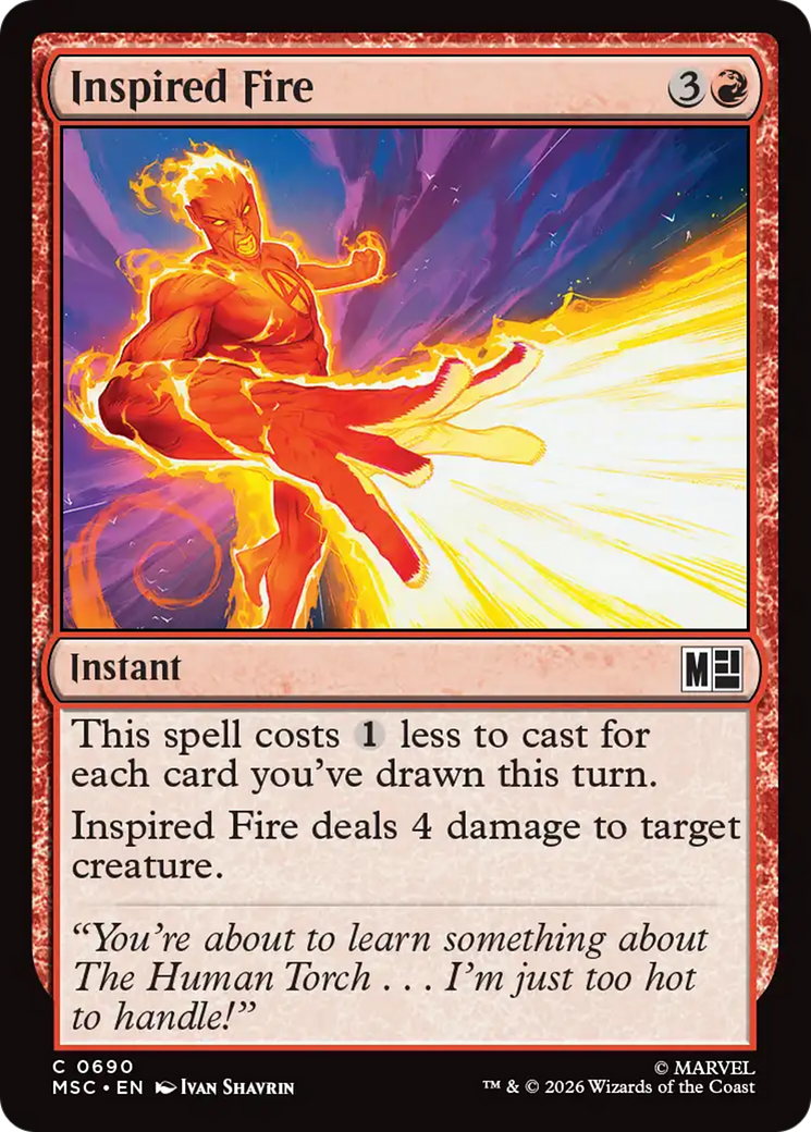 Inspired Fire [Marvel Super Heroes Commander] | Shuffle n Cut Hobbies & Games