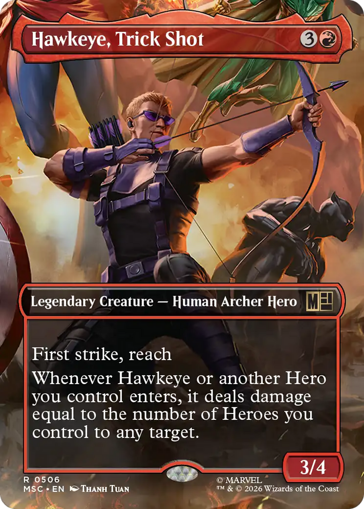 Hawkeye, Trick Shot (Borderless) [Marvel Super Heroes Commander] | Shuffle n Cut Hobbies & Games