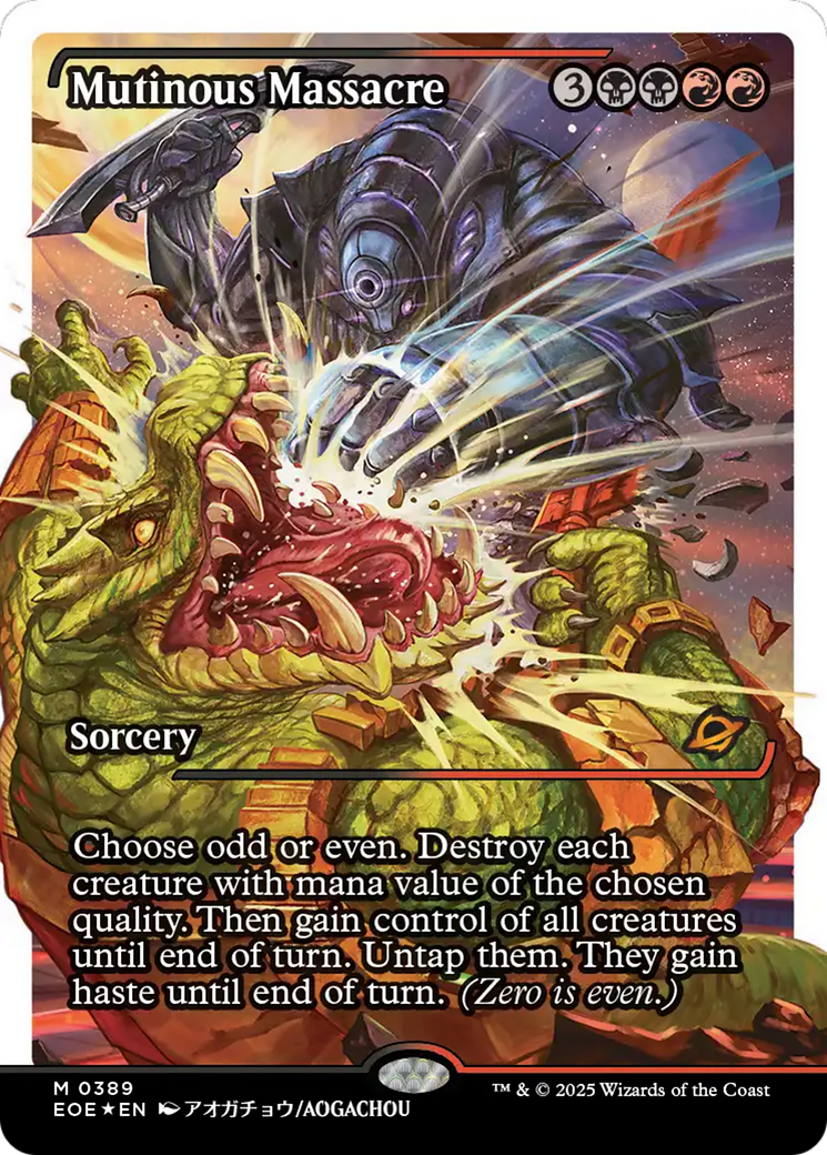 Mutinous Massacre (Showcase) (Fracture Foil) [Edge of Eternities] | Shuffle n Cut Hobbies & Games
