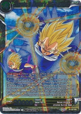 Vegeta, a Master's Temperament (Series 7 Super Dash Pack) (P-137) [Promotion Cards] | Shuffle n Cut Hobbies & Games