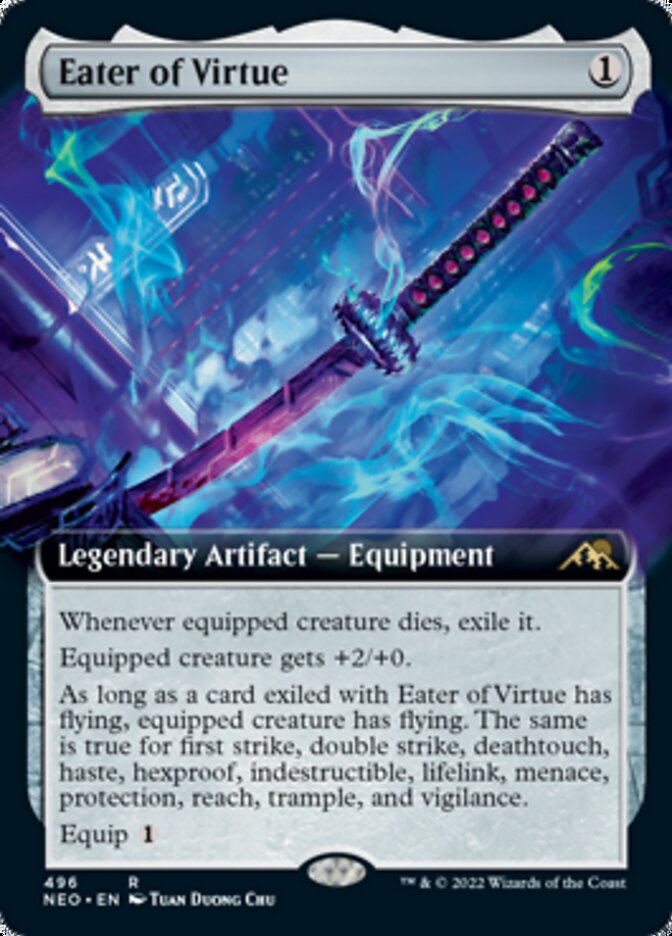 Eater of Virtue (Extended Art) [Kamigawa: Neon Dynasty] | Shuffle n Cut Hobbies & Games