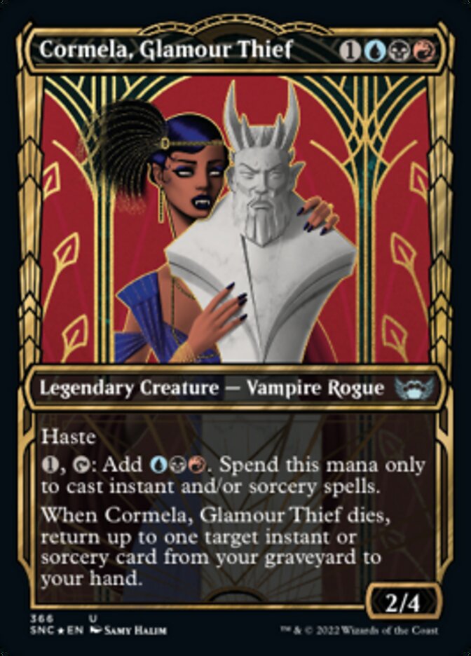 Cormela, Glamour Thief (Showcase Golden Age Gilded Foil) [Streets of New Capenna] | Shuffle n Cut Hobbies & Games