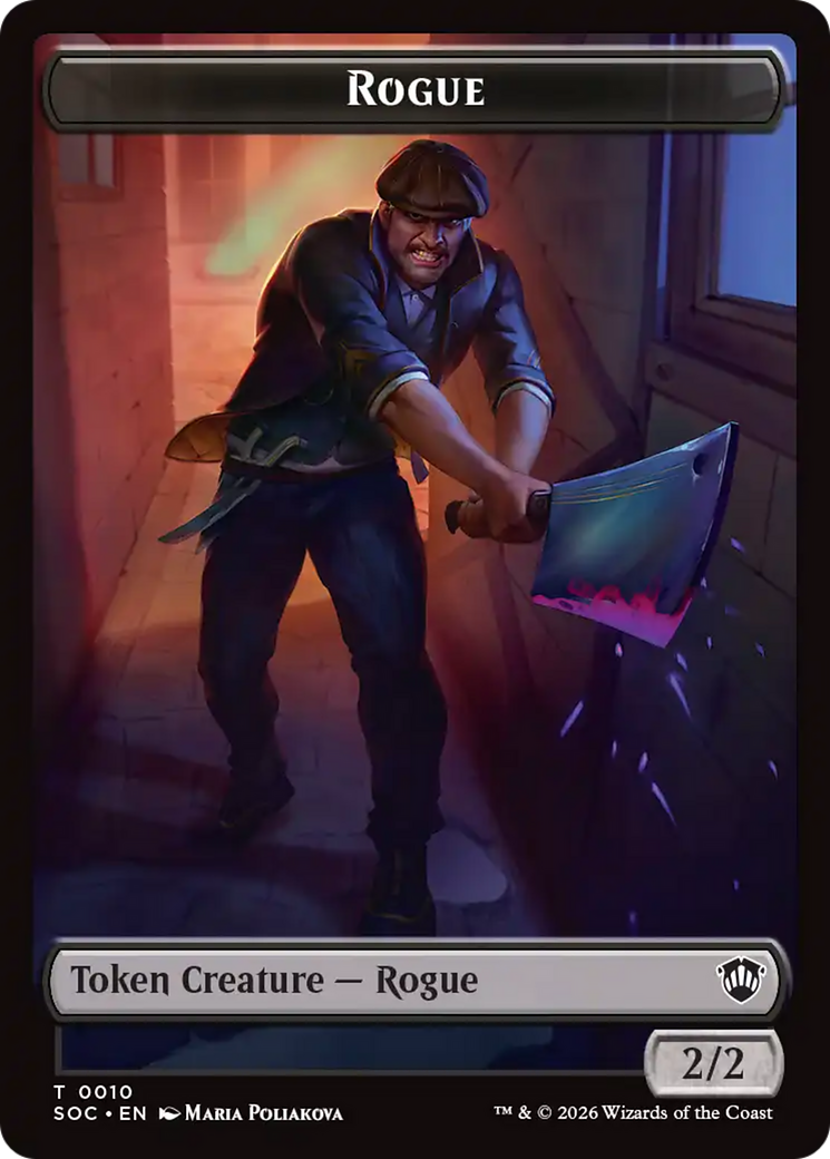 Spirit (0025) // Rogue Double-Sided Token [Secrets of Strixhaven Commander Tokens] | Shuffle n Cut Hobbies & Games