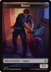 Spirit (0025) // Rogue Double-Sided Token [Secrets of Strixhaven Commander Tokens] | Shuffle n Cut Hobbies & Games