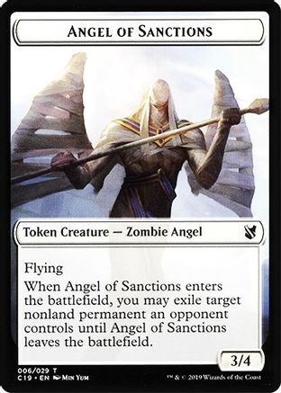 Angel of Sanctions // Horror Double-Sided Token (C19-6 // 23) [Commander 2019]
