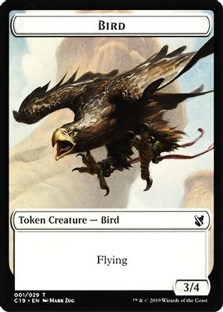 Bird (001) // Sculpture Double-Sided Token (C19-1 // 24) [Commander 2019]