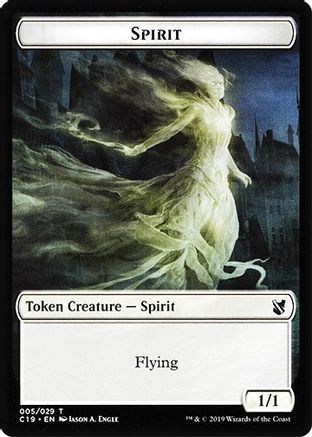 Spirit // Human Double-Sided Token (C19-5 // 3) [Commander 2019]
