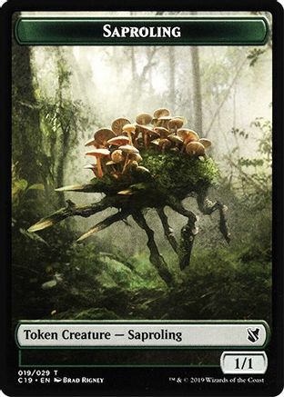 Saproling // Morph Double-Sided Token (C19-19 // 27) [Commander 2019]