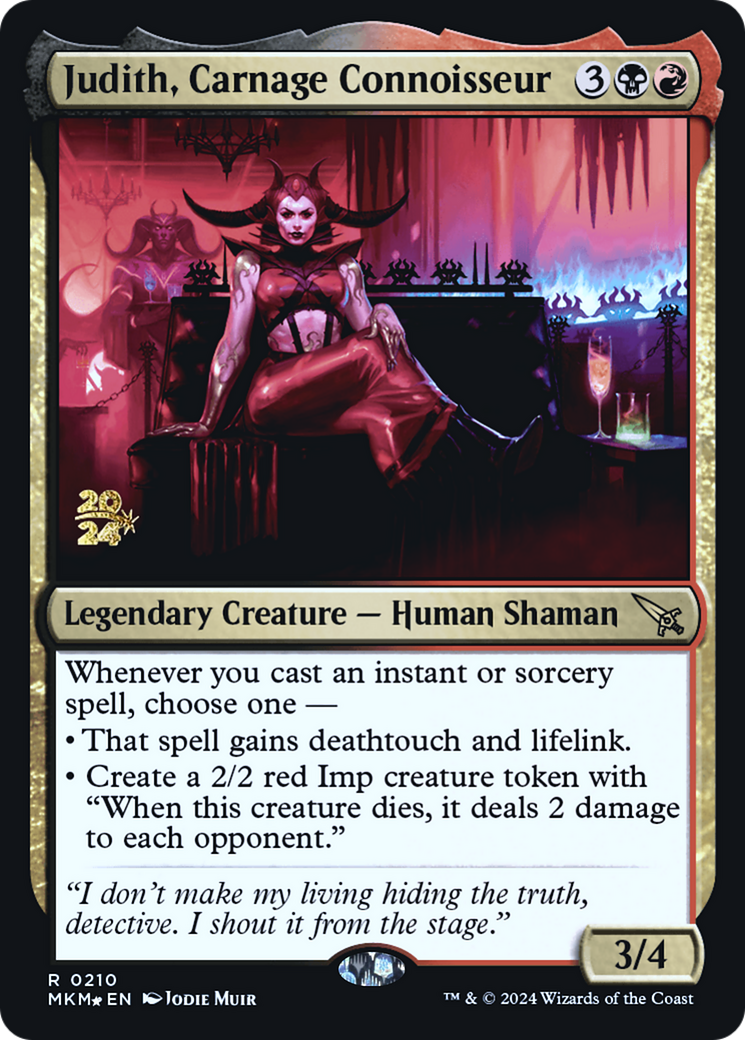 Judith, Carnage Connoisseur [Murders at Karlov Manor Prerelease Promos] | Shuffle n Cut Hobbies & Games
