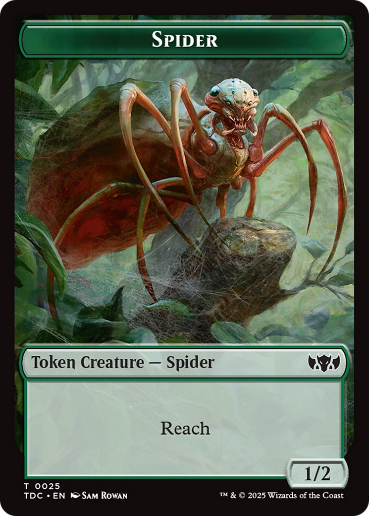Spider // Bird Double-Sided Token [Tarkir: Dragonstorm Commander Tokens] | Shuffle n Cut Hobbies & Games