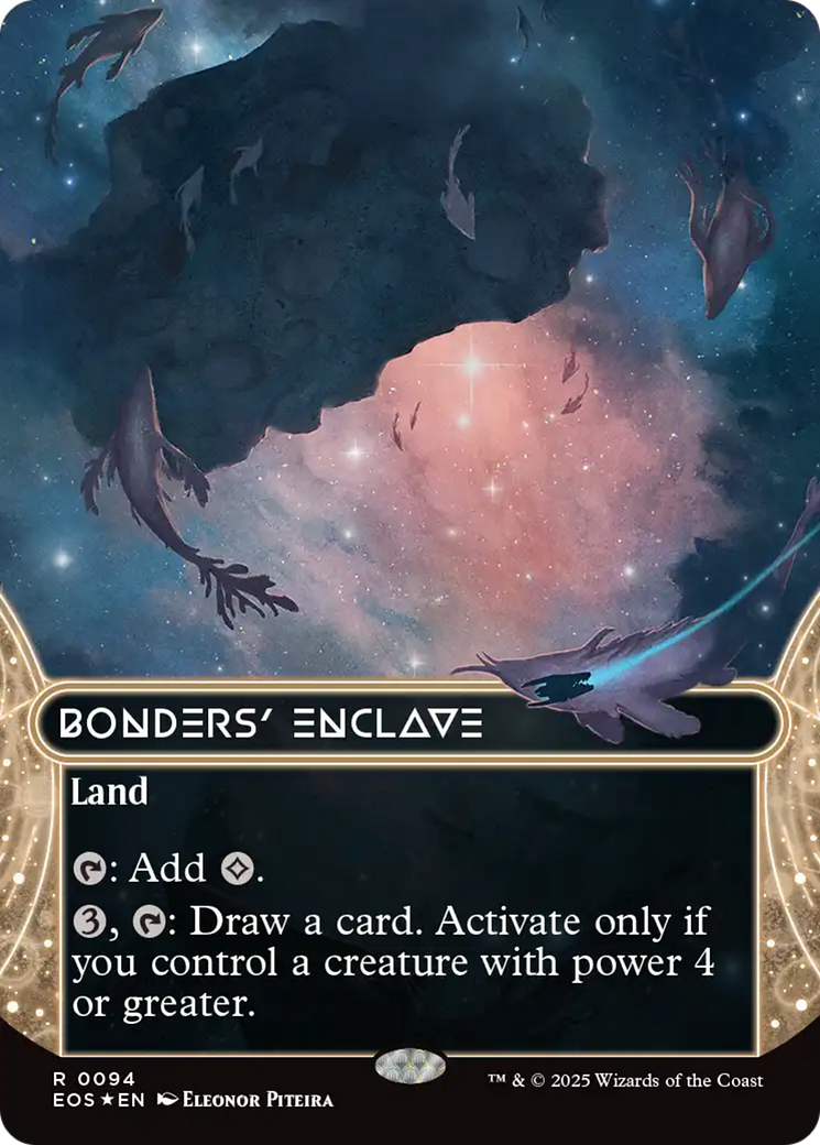 Bonders' Enclave (0094) (Borderless) (Galaxy Foil) [Edge of Eternities: Stellar Sights] | Shuffle n Cut Hobbies & Games