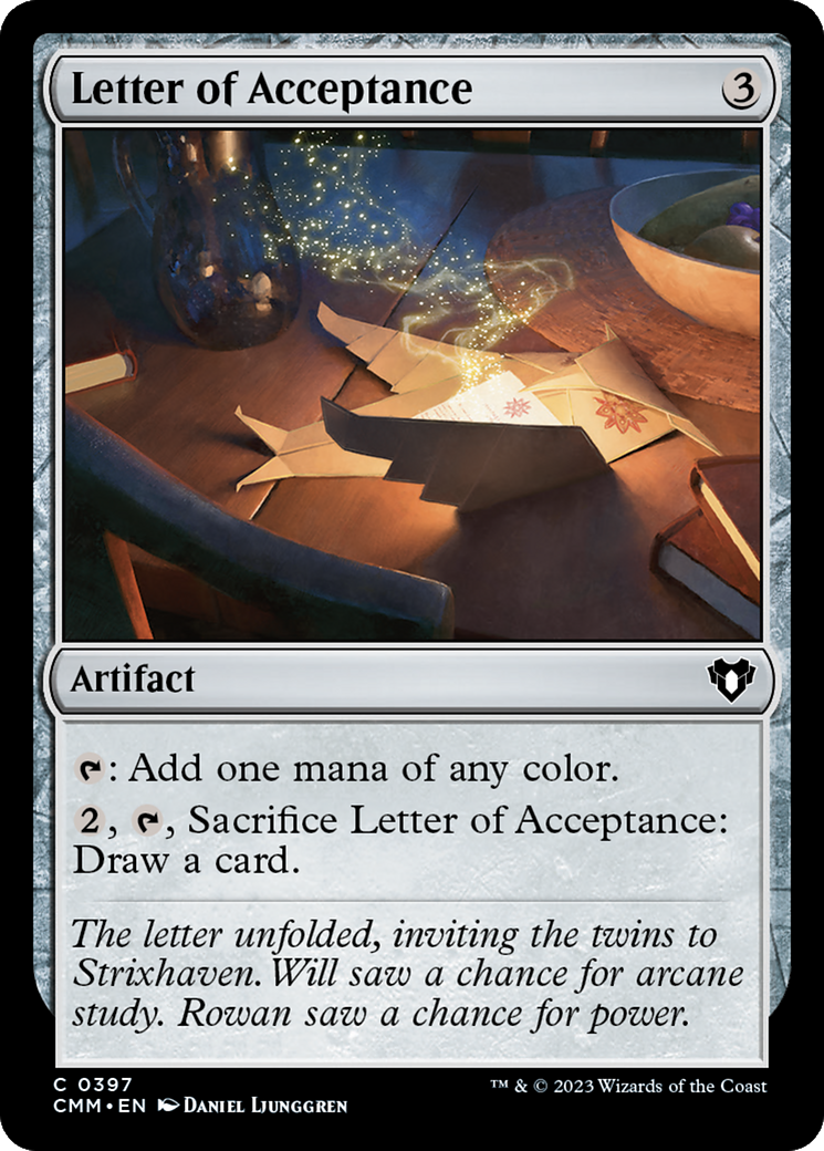 Letter of Acceptance [Commander Masters] | Shuffle n Cut Hobbies & Games