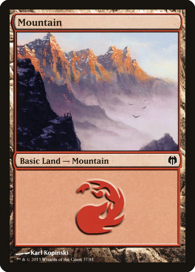 Mountain (37) [Duel Decks: Heroes vs. Monsters] | Shuffle n Cut Hobbies & Games