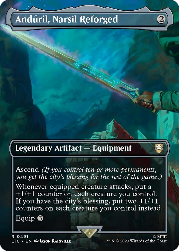 Anduril, Narsil Reforged (Borderless) [The Lord of the Rings: Tales of Middle-Earth Commander] | Shuffle n Cut Hobbies & Games