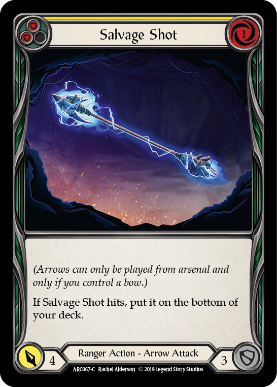 Salvage Shot (Yellow) [ARC067-C] (Arcane Rising)  1st Edition Rainbow Foil | Shuffle n Cut Hobbies & Games