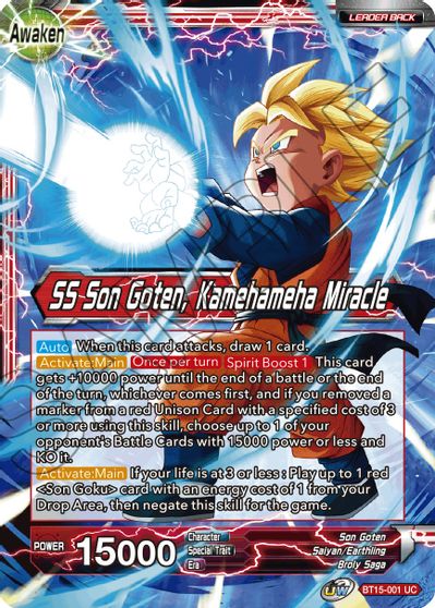 Son Goten // SS Son Goten, Kamehameha Miracle (BT15-001) [Saiyan Showdown] | Shuffle n Cut Hobbies & Games